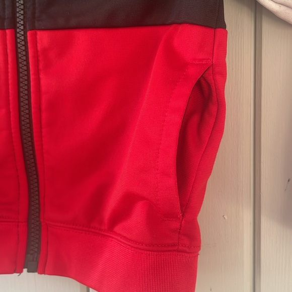 Nike Toddler Tracksuit Jacket Full Zip Colour Block Red Black White 24 months - Picture 6 of 7